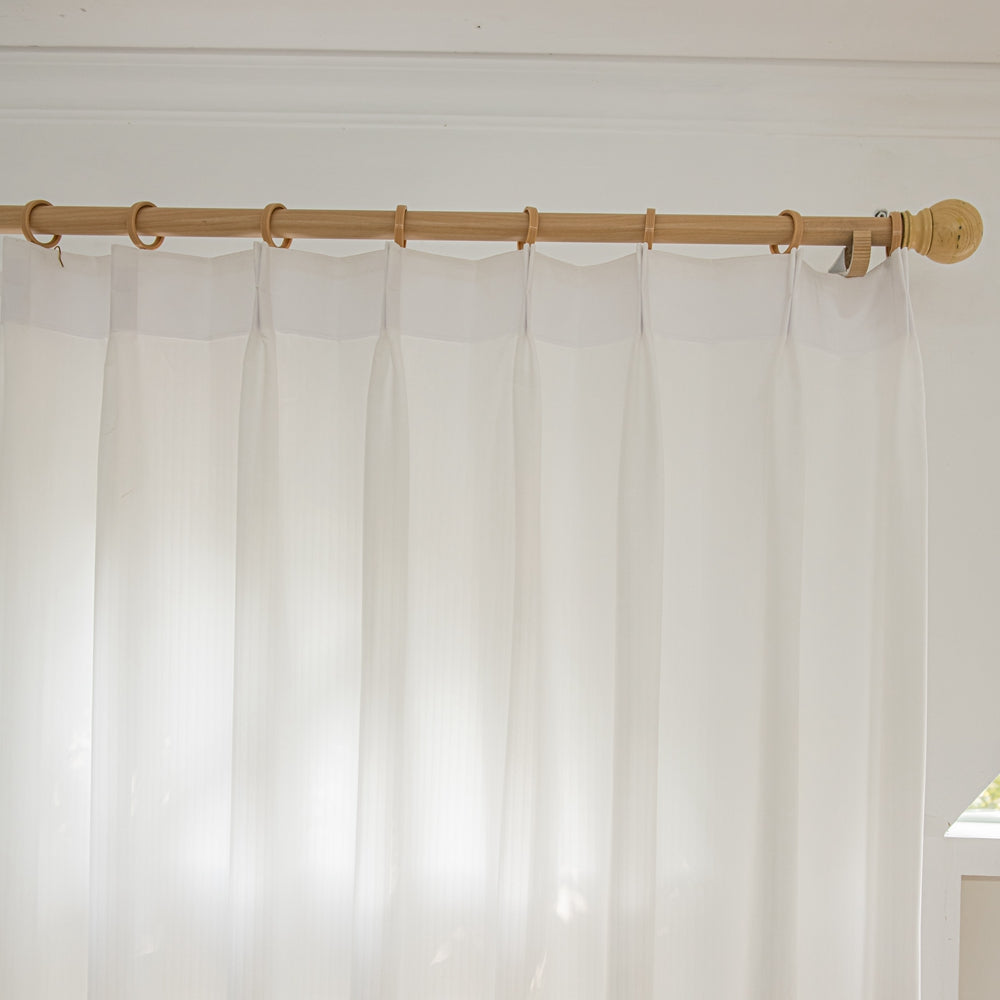 White Flow White Semi Sheer Outdoor Custom Curtains