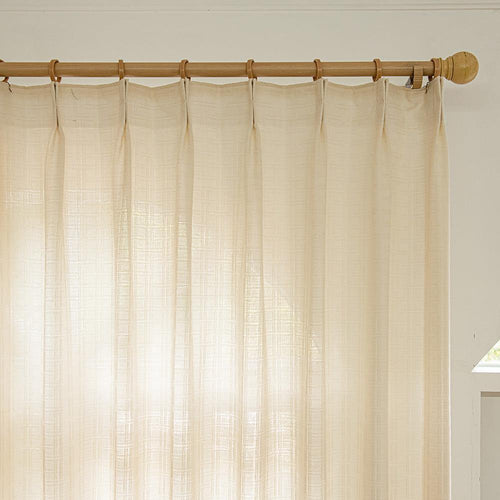Loomy Soft Cream Dream Pleat Custom Curtains Loomy