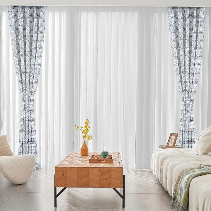 Blue Flower Pattern Celeste Cascade Patterned Custom Curtains