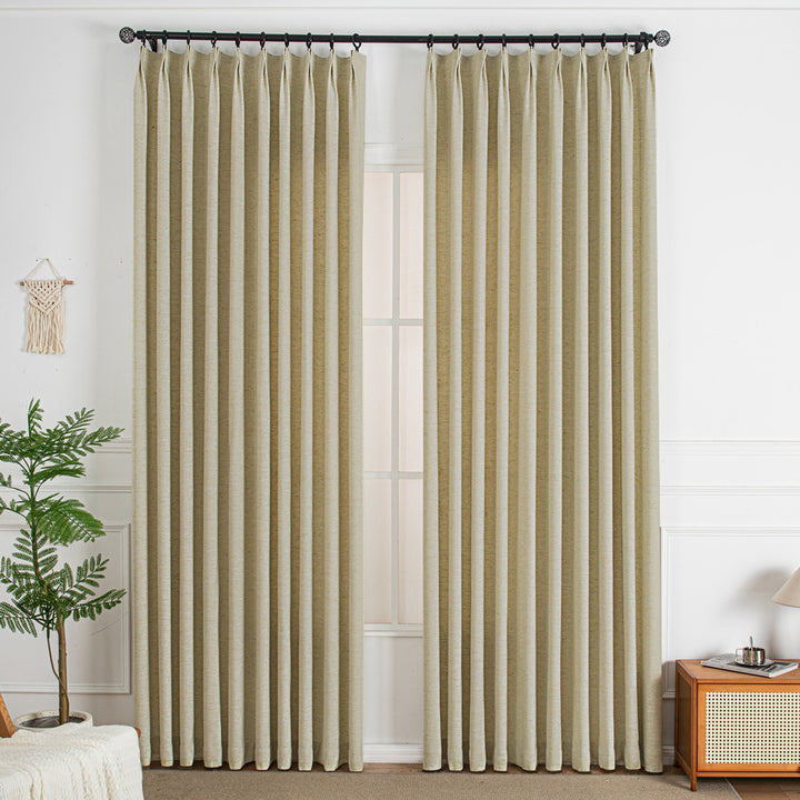 Thalia Textured Linen Custom Curtain - ixacurtains