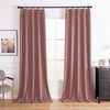 Aushme Black Luxury Pleat Velvet Room Darkening Curtains