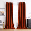 Aushme Black Luxury Pleat Velvet Room Darkening Curtains