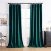 Aushme Black Luxury Pleat Velvet Room Darkening Curtains
