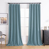 Aushme Black Luxury Pleat Velvet Room Darkening Curtains