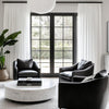 White Airy Elegant White Faux Linen Custom Curtains For Living Room And Bedroom