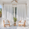 Airy Elegant White Faux Linen Pleat Custom Curtains