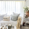 Airy Elegant White Faux Linen Pleat Custom Curtains