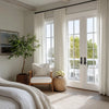 Airy linen white custom curtains