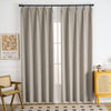Shangri Cozy Heavy Weight Chenille Pleat Custom Curtains Shangri Almond Brown