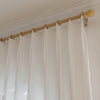 Arbor Textured Organic Wood-Grain Tailored Pleat White Sheer Curtains