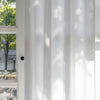 Arbor Textured Organic Wood-Grain Tailored Pleat White Sheer Curtains