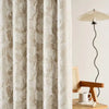 Audrey Fireworks Heavyweight Beige Patterned Pleat Custom Curtains