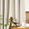 Audrey Fireworks Heavyweight Beige Patterned Pleat Custom Curtains