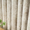 Audrey Fireworks Heavyweight Beige Patterned Pleat Custom Curtains