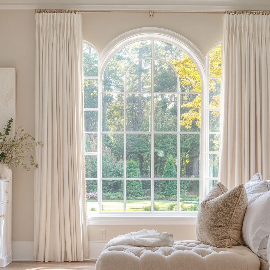 Elise Heavyweight Textured Faux Linen Pleat Custom Curtains