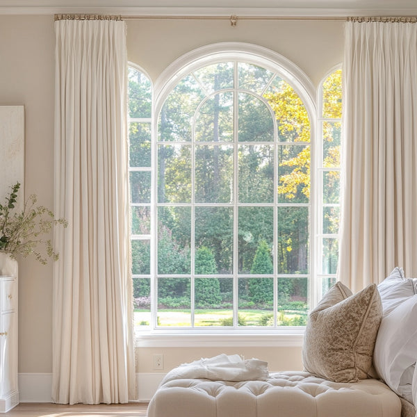 Elise Heavyweight Textured Faux Linen Pleat Custom Curtains