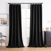 Black Aushme Luxurious Velvet Bathroom Custom Curtains