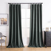 Medium Gray Aushme Luxurious Velvet Bathroom Custom Curtains