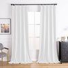White Aushme Luxurious Velvet Bathroom Custom Curtains