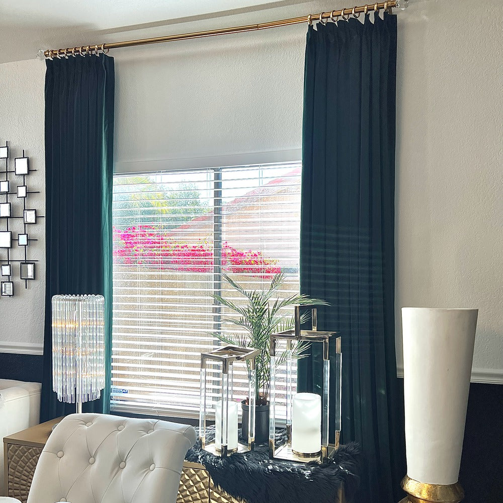 Aushme Luxurious Pleat Velvet Room Darkening Drapery