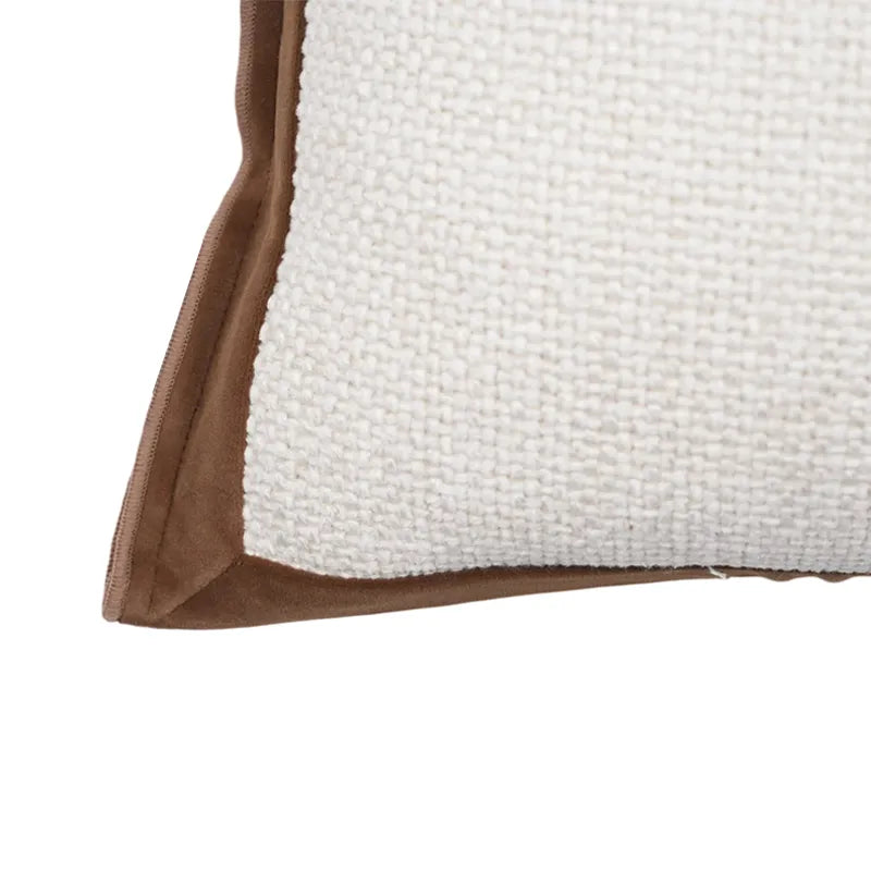 Briar Dual-Texture Linen and Velvet Wabi-Sabi Pillowcase