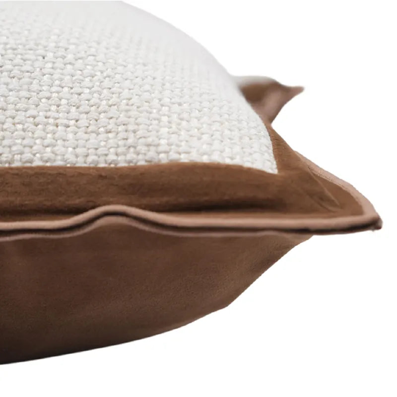 Briar Dual-Texture Linen and Velvet Wabi-Sabi Pillowcase