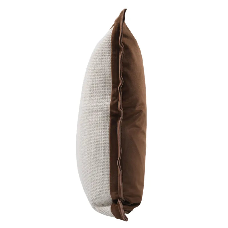 Briar Dual-Texture Linen and Velvet Wabi-Sabi Pillowcase