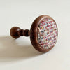 Colored Plate Button Gauze Wooden Curtain Wall Hook/1pc ixacurtains Black wood BG-2