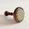 Colored Plate Button Gauze Wooden Curtain Wall Hook/1pc ixacurtains Black wood BG-5