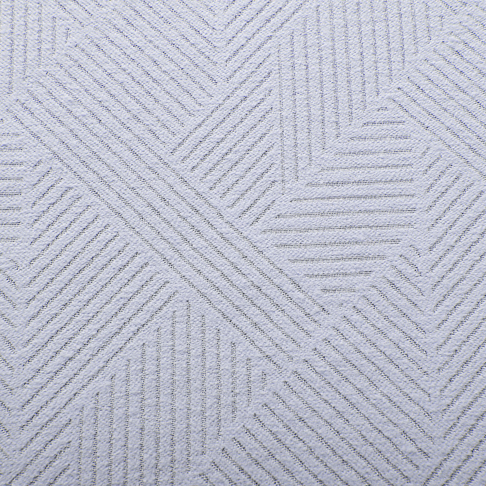 Boney Patterned Geometric Heavyweight Cashmere Feel Pleated Curtains Boney Light Blue