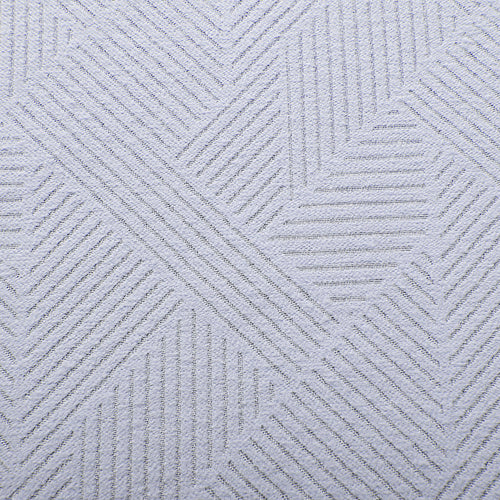 Boney Patterned Geometric Heavyweight Cashmere Feel Pleated Curtains Boney Light Blue