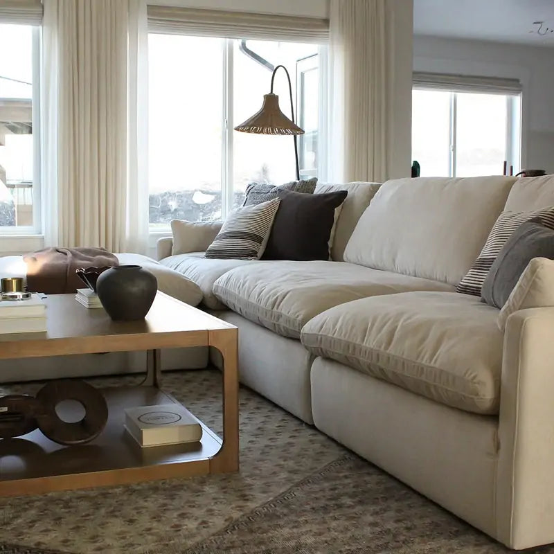 Breezy Meadow Beige Linen Sheer Pleat Custom Curtains
