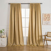 Calista Tropical Leaf Jacquard Cotton Blend Pleated Curtains Calista