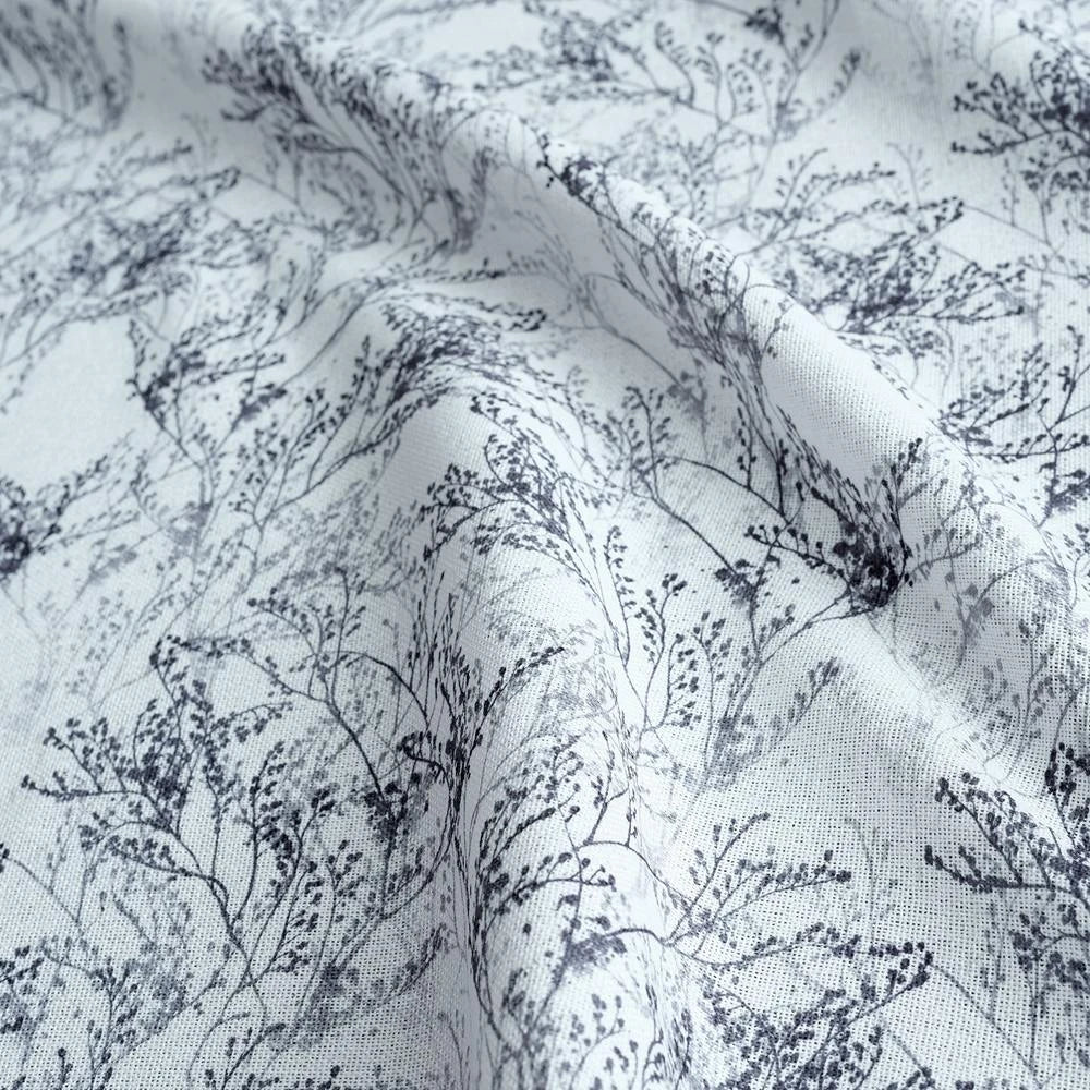 Celia Elegant Floral Print Linen Sheer Curtains