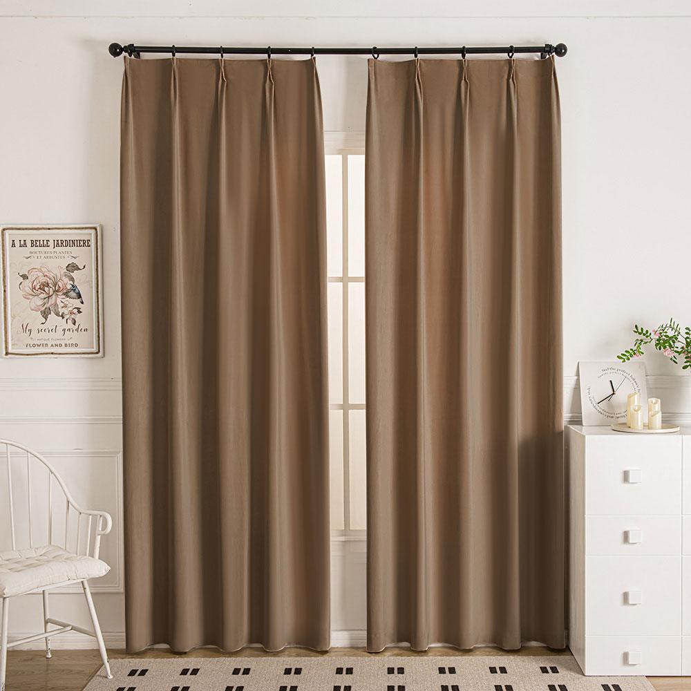 Coffee Brown-13 Doux Velvet Elegance Room Darkening Custom Curtains