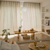 Linen color Everly 100% Natural Linen Custom Curtains Panels