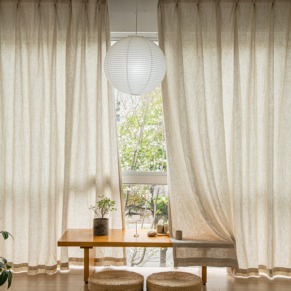 Everly 100% Natural Linen Curtains Panels