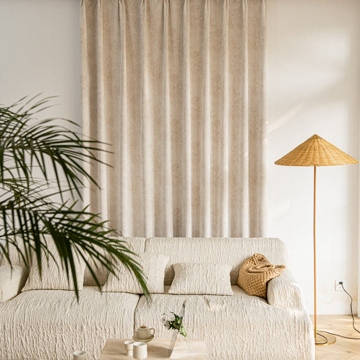 Fireworks Pattern Audrey Fireworks Heavyweight Beige Patterned Custom Curtains