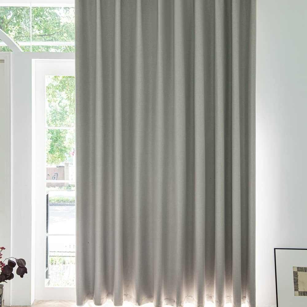 Lullaby Faux Linen Textures Blackout Custom Curtains