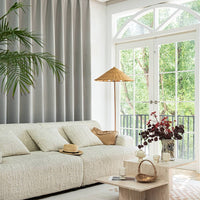 Lullaby Faux Linen Textures Blackout Custom Curtains