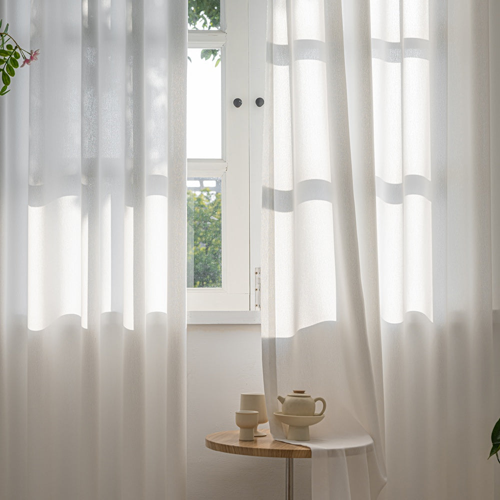 Glint Moonlight Luxe Soft-Touch Wrinkle-Free Pleated Sheer Curtain Glint