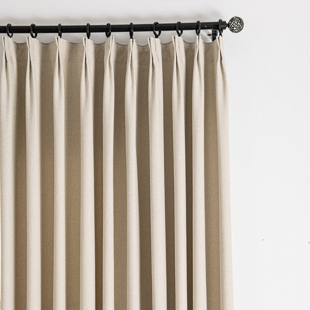 Tuscany Woven Faux Linen Bathroom Custom Curtains