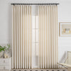 White-1 Cozy Heavyweight Linen Woven Bathroom Custom Curtains