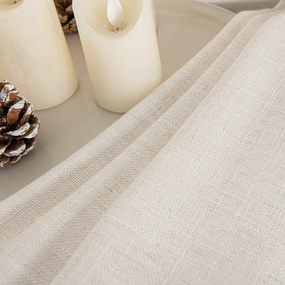 Cozy Heavyweight Linen Woven Bathroom Custom Curtains