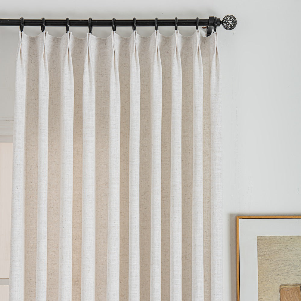 Lorna French Linen Custom Pleated Curtains Panel