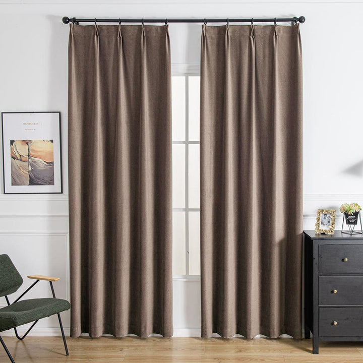 Dark Brown-28 Velva Italian Cotton Velvet Room Darkening Custom Curtains