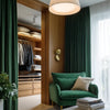 Doux Velvet Elegance Room Darkening Pleat Custom Curtains Doux