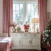 Doux pink velvet christmas curtains 