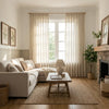Eco-Lin Grid Harmony Linen Custom Pleat Curtains