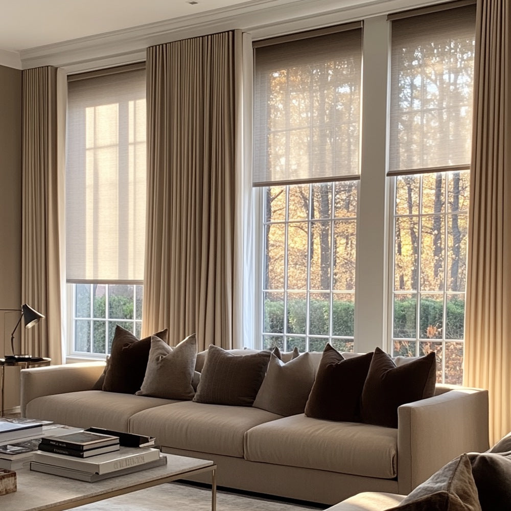 Elise Heavyweight Textured Faux Linen Custom Curtains